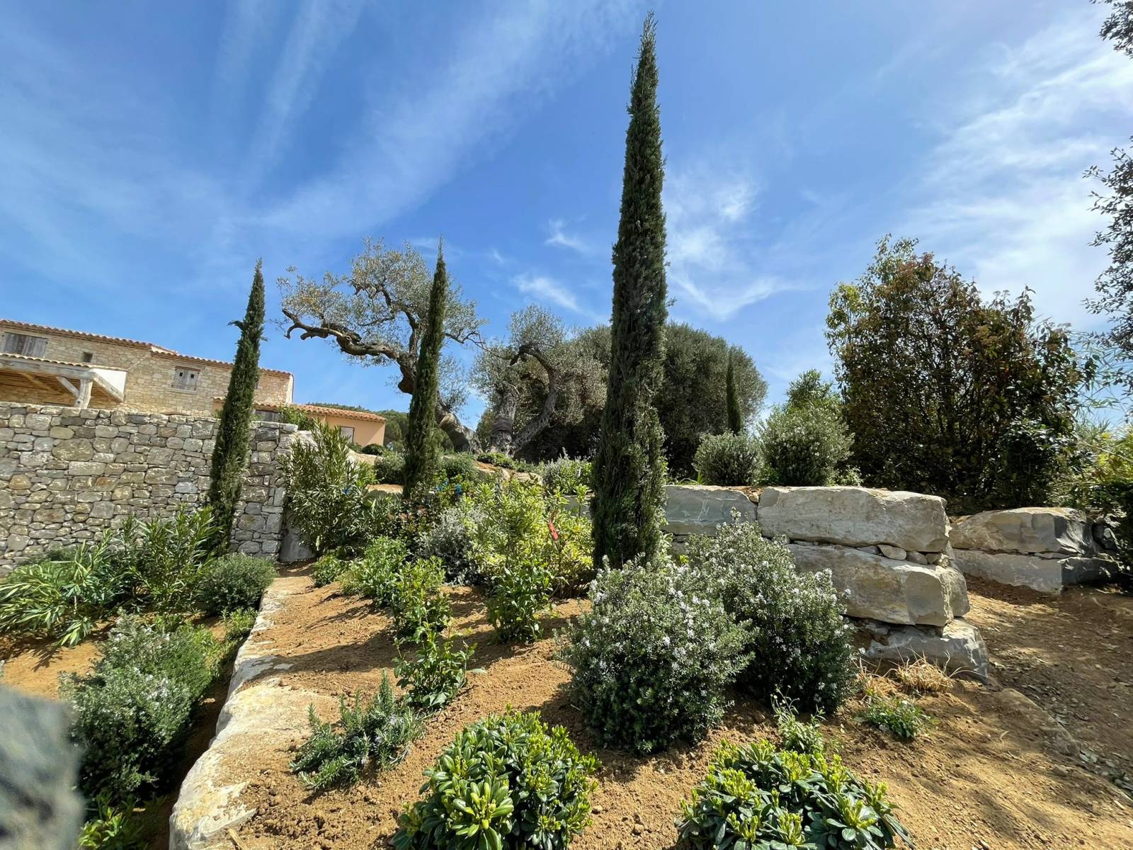 Création et Aménagement d'un Jardin Méditerranéen à St-Tropez, dans le Var
